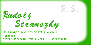 rudolf stranszky business card